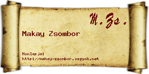 Makay Zsombor névjegykártya